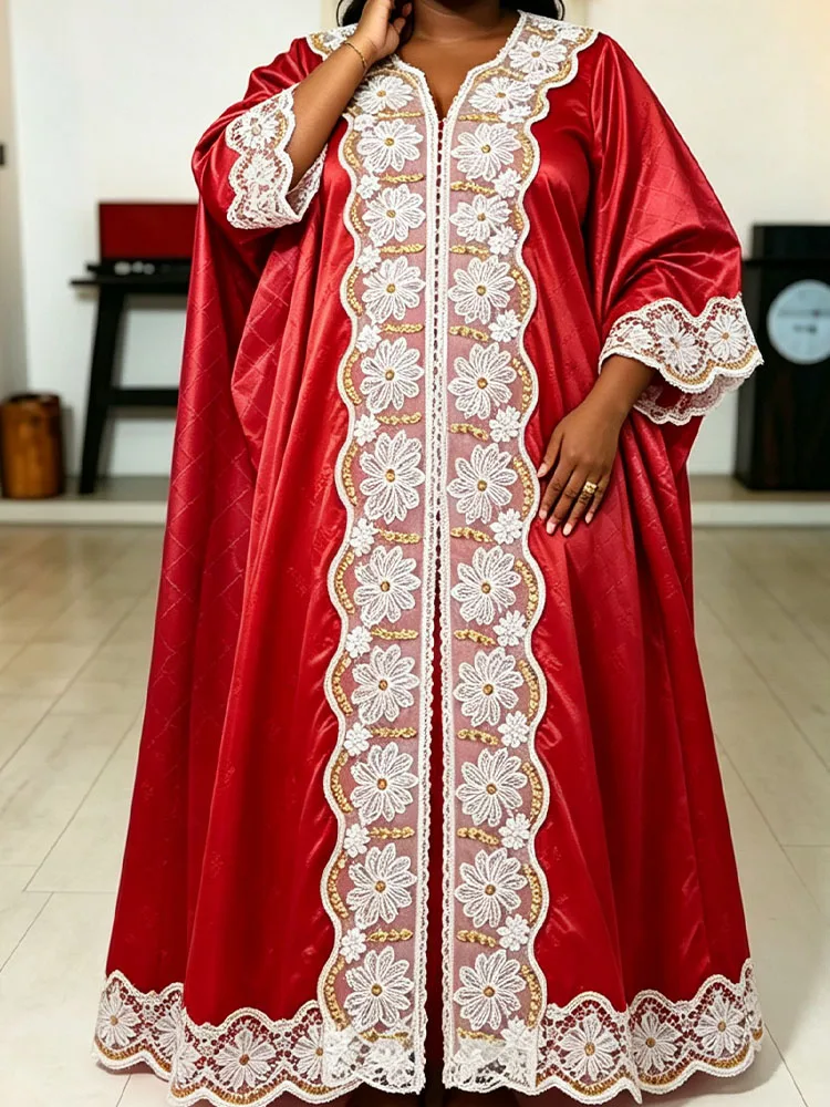 Luxury Bazin Riche Lace Embroidery Long Dress African Boubou Abaya Kaftan Nigerian Wedding Church Evening Formal Gown
Luxury Bazin Riche Lace Embroidery Long Dress African Boubou Abaya Kaftan Nigerian Wedding Church Evening Formal Gown