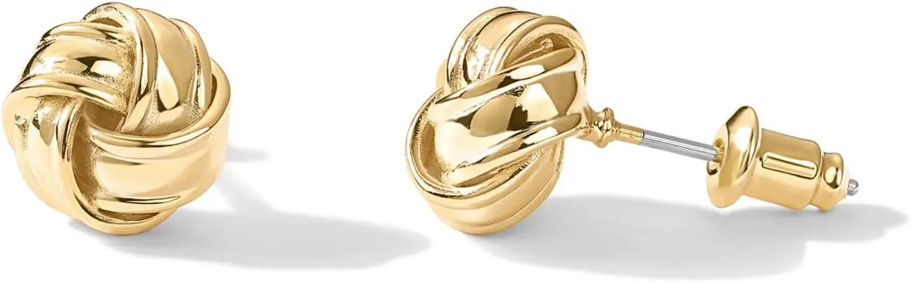 14K Gold Plated 925 Sterling Silver Post Love Knot Stud Earrings | Gold Earrings for Women
14K Gold Plated 925 Sterling Silver Post Love Knot Stud Earrings | Gold Earrings for Women