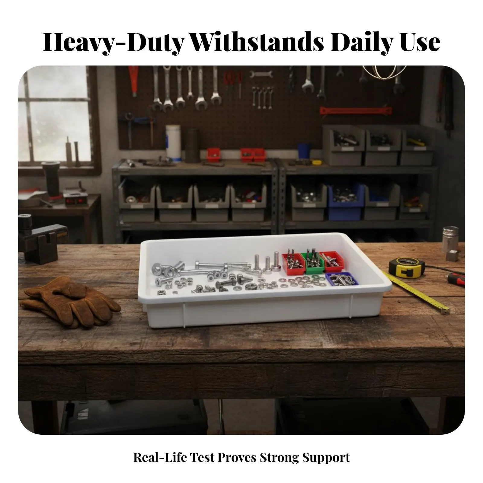 Sturdy Duty Plastic Tray Thickened Design Rectangular Parts Bin Shallow Stackable Container Long-Lasting Turnover Box
Sturdy Duty Plastic Tray Thickened Design Rectangular Parts Bin Shallow Stackable Container Long-Lasting Turnover Box