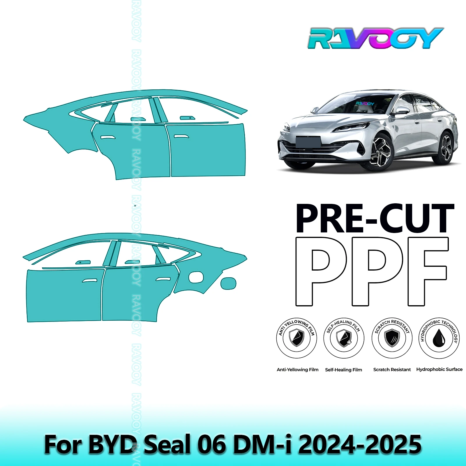 For BYD Seal 06 DM-i 2024-2025 8.5mil Clear Matte Pre-Cut PPF Door & A/B Pillar Kit TPU Paint Protection Film Set
For BYD Seal 06 DM-i 2024-2025 8.5mil Clear Matte Pre-Cut PPF Door & A/B Pillar Kit TPU Paint Protection Film Set