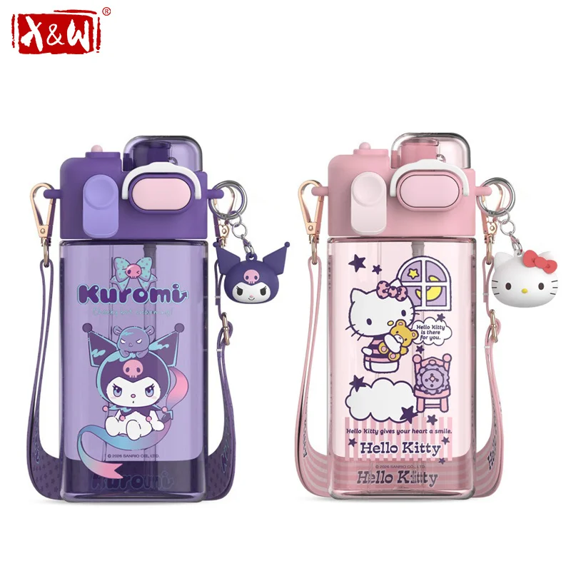 X&W Sanrio Water Bottle 570ML Hello Kitty Kuromi Double Drink Cup Cartoon Straw cup For Kids Student Outdoor Spray Water Cup
X&W Sanrio Water Bottle 570ML Hello Kitty Kuromi Double Drink Cup Cartoon Straw cup For Kids Student Outdoor Spray Water Cup