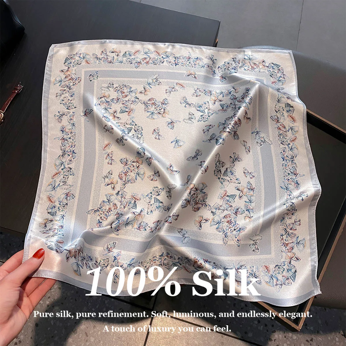 100% Real Silk Scarf Women 53cm Square Head Scarf Fashion Print Hair Bandana Small Neck Scarf Luxury Neckerchiefs Foulard Shawl
100% Real Silk Scarf Women 53cm Square Head Scarf Fashion Print Hair Bandana Small Neck Scarf Luxury Neckerchiefs Foulard Shawl