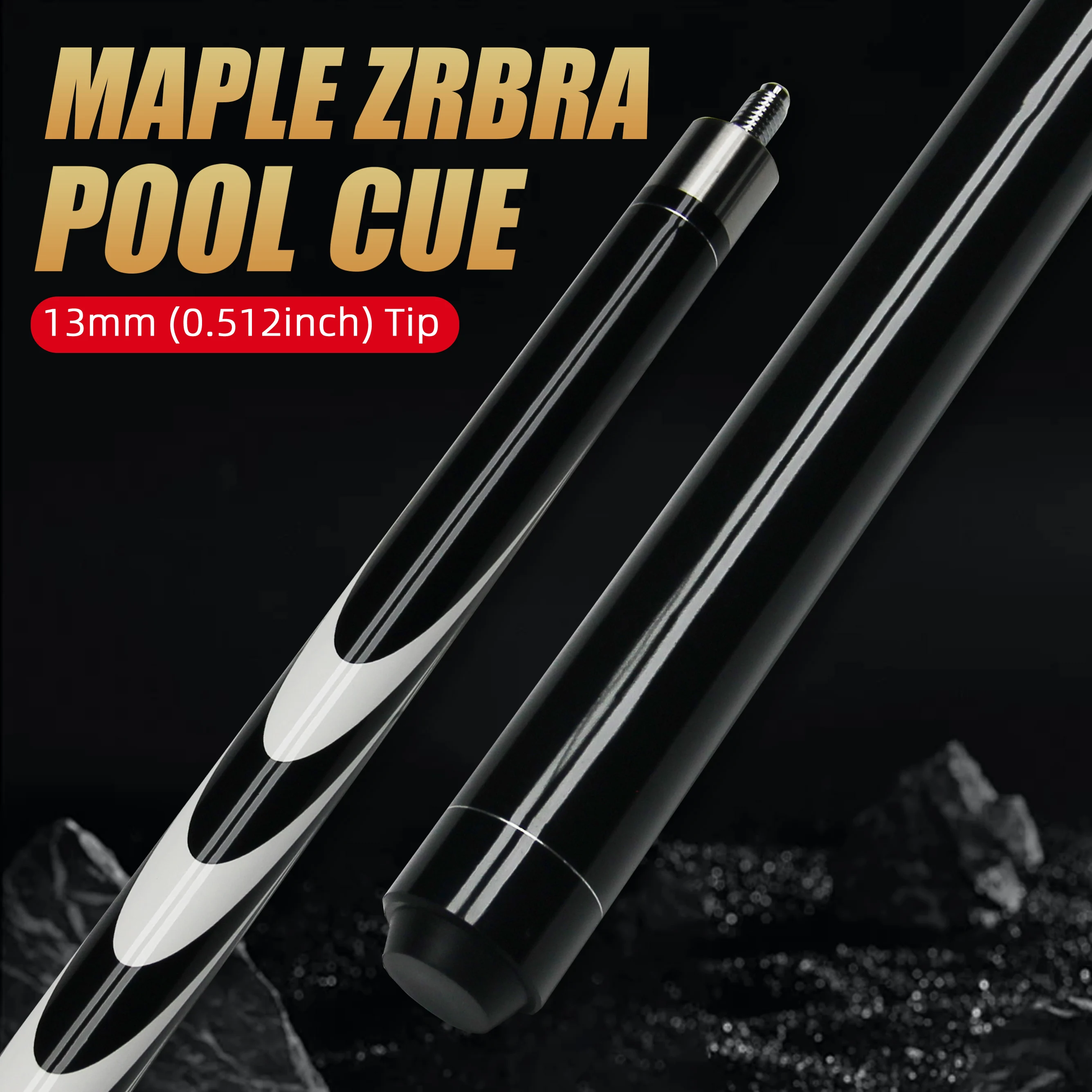 13mm Maple Wood Pool Cue Stainless Steel Quick Three Teeth Joint Uni-loc Hardness Elasticity Extra Long Heavy
13mm Maple Wood Pool Cue Stainless Steel Quick Three Teeth Joint Uni-loc Hardness Elasticity Extra Long Heavy