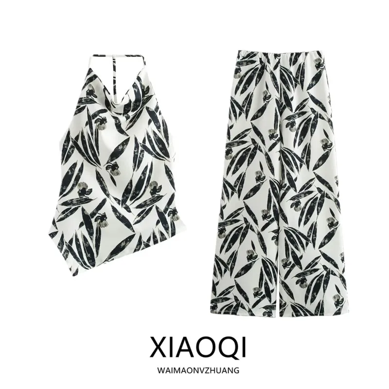 Autumn 2024 Women's Faion Print Ne Hanging Wide Leg Pants Set Polyester Fiber 8-25 Years Old Suitable for Students
Autumn 2024 Women's Faion Print Ne Hanging Wide Leg Pants Set Polyester Fiber 8-25 Years Old Suitable for Students