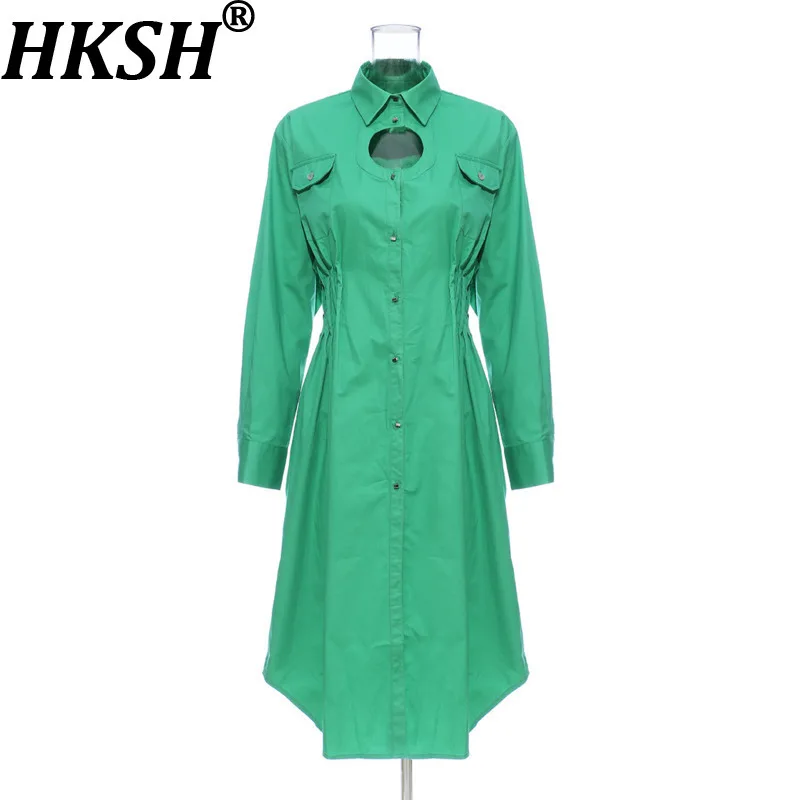 Женское шикарное платье-рубашка HKSH с вырезами, плиссированной талией, на пуговицах, с длинными рукавами, из хлопка, новая весенняя коллекция HK19457
Женское шикарное платье-рубашка HKSH с вырезами, плиссированной талией, на пуговицах, с длинными рукавами, из хлопка, новая весенняя коллекция HK19457