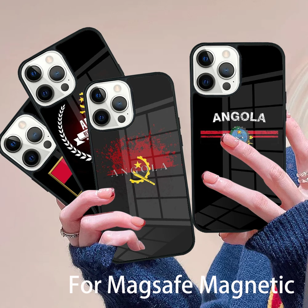 Angola Flag Phone Case Magesafe Magnetic Wireless Charge Cover For IPhone 16 11 12 13 14 15 Pro Max Plus Mini 
Angola Flag Phone Case Magesafe Magnetic Wireless Charge Cover For IPhone 16 11 12 13 14 15 Pro Max Plus Mini