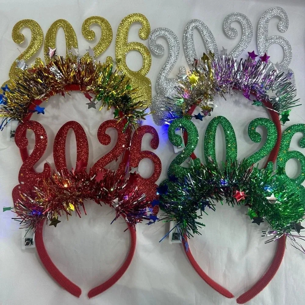 Sequin 2026 Happy New Year Headband Sweet Star Strip LED Glow Hair Bands Creative Cute New Year Decorative Headdress
Sequin 2026 Happy New Year Headband Sweet Star Strip LED Glow Hair Bands Creative Cute New Year Decorative Headdress