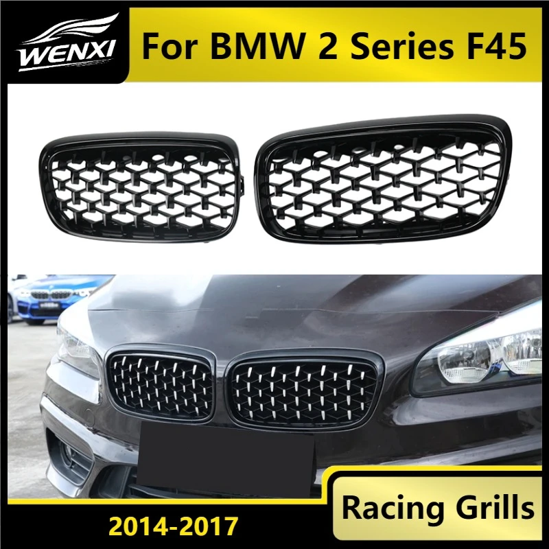 For BMW 2 Series F45 Diamond Black Style Grill Car Front Bumper Kidney Grille 2014-2017 Racing Grills Car Styling Replacement
For BMW 2 Series F45 Diamond Black Style Grill Car Front Bumper Kidney Grille 2014-2017 Racing Grills Car Styling Replacement