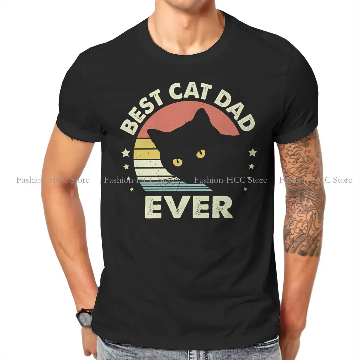 Black Cat Crewneck TShirts Vintage Best Dad Ever Print Men's T Shirt New Trend 6XL
Black Cat Crewneck TShirts Vintage Best Dad Ever Print Men's T Shirt New Trend 6XL
