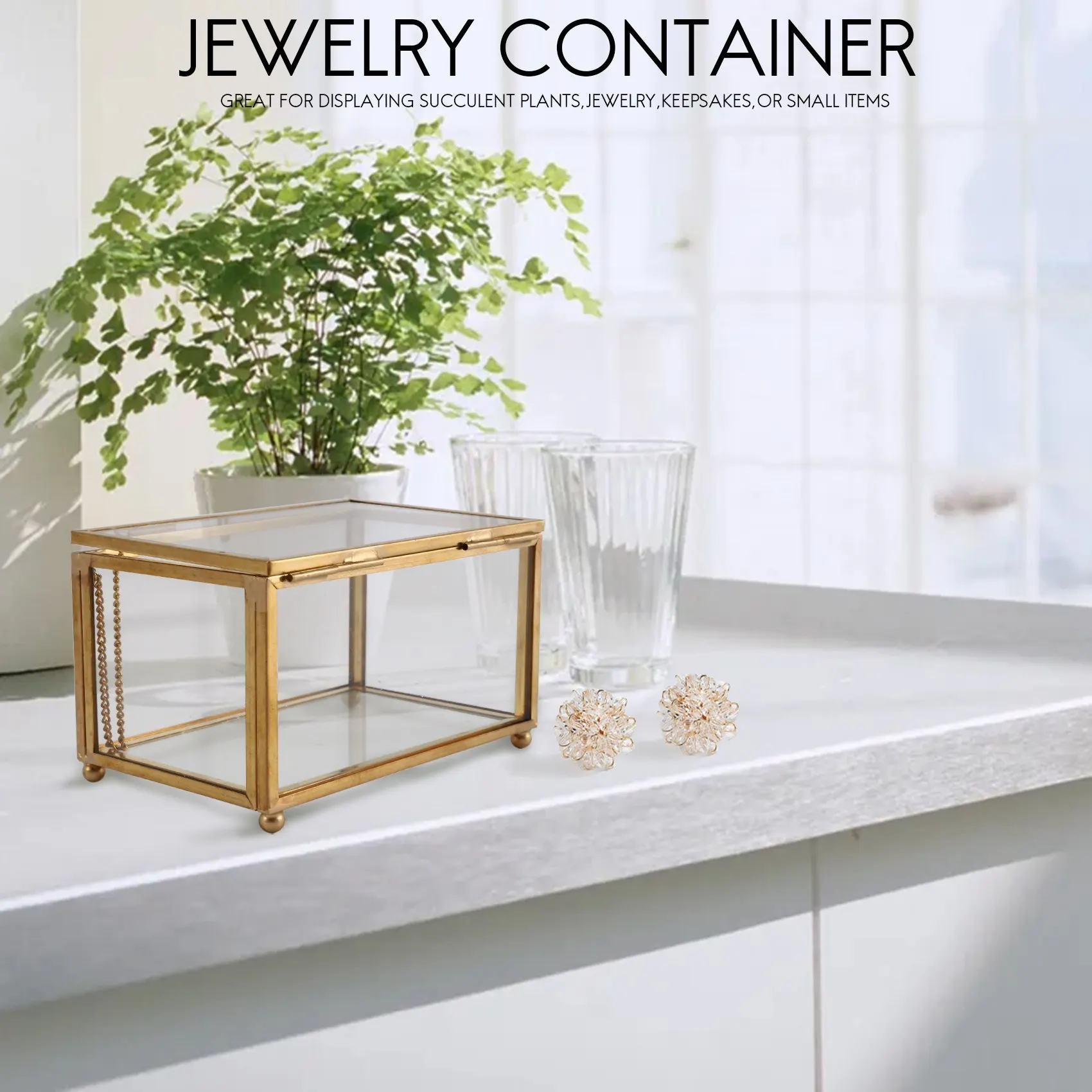 Jewelry storage casketGeometric Glass Style Jewelry Box Table Container For Displaying Jewelry Keepsakes
Jewelry storage casketGeometric Glass Style Jewelry Box Table Container For Displaying Jewelry Keepsakes