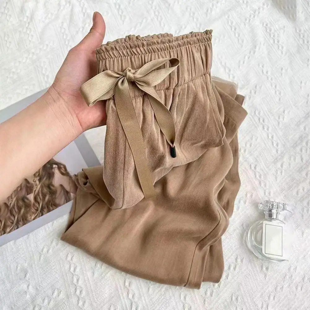Loose Drape Pants Stylish Women's Wide Leg Trousers with Adjustable Drawstring Waist Pockets Comfortable Solid for Everyday
Loose Drape Pants Stylish Women's Wide Leg Trousers with Adjustable Drawstring Waist Pockets Comfortable Solid for Everyday