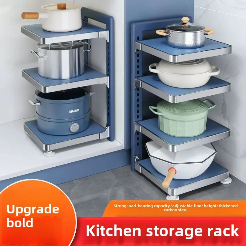 4 Tier Adjustable Pots and Pans Organizer under Cabinet, Heavy Duty Pan for Cabinet & Counter Kitchen Cabinet and Storage
4 Tier Adjustable Pots and Pans Organizer under Cabinet, Heavy Duty Pan for Cabinet & Counter Kitchen Cabinet and Storage