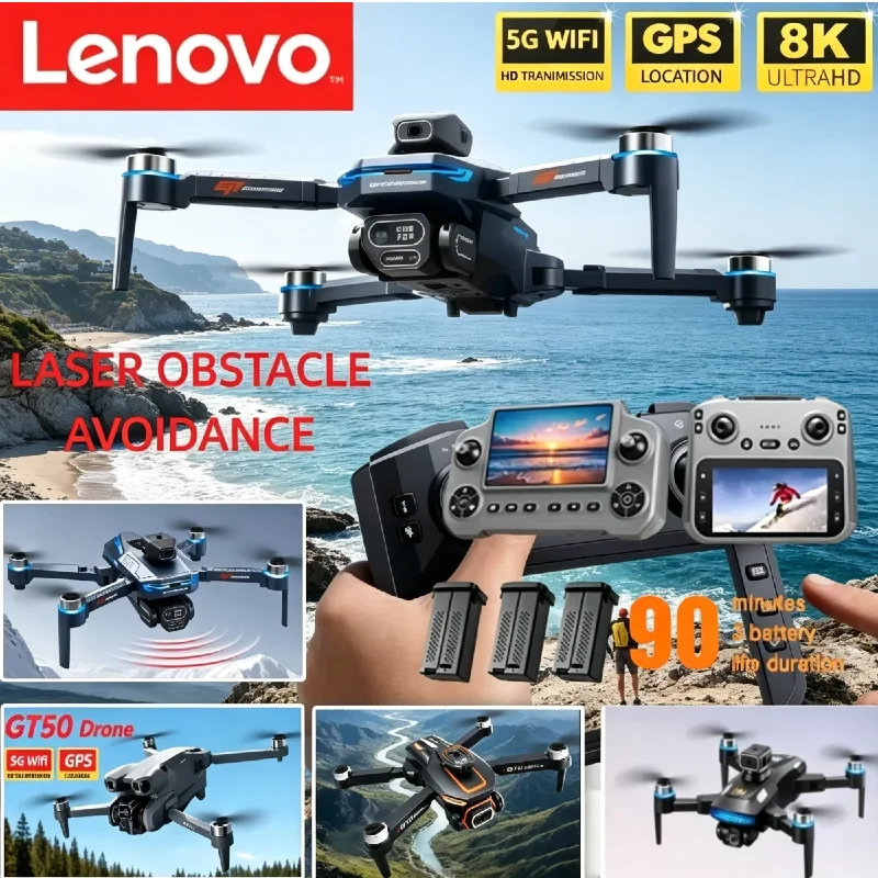 Lenovo Mini Toy Drone 8K HD Camera (GT8 GT50 GT5 M6) WiFi RC Quadcopter with Obstacle Avoidance Dual FPV
Lenovo Mini Toy Drone 8K HD Camera (GT8 GT50 GT5 M6) WiFi RC Quadcopter with Obstacle Avoidance Dual FPV