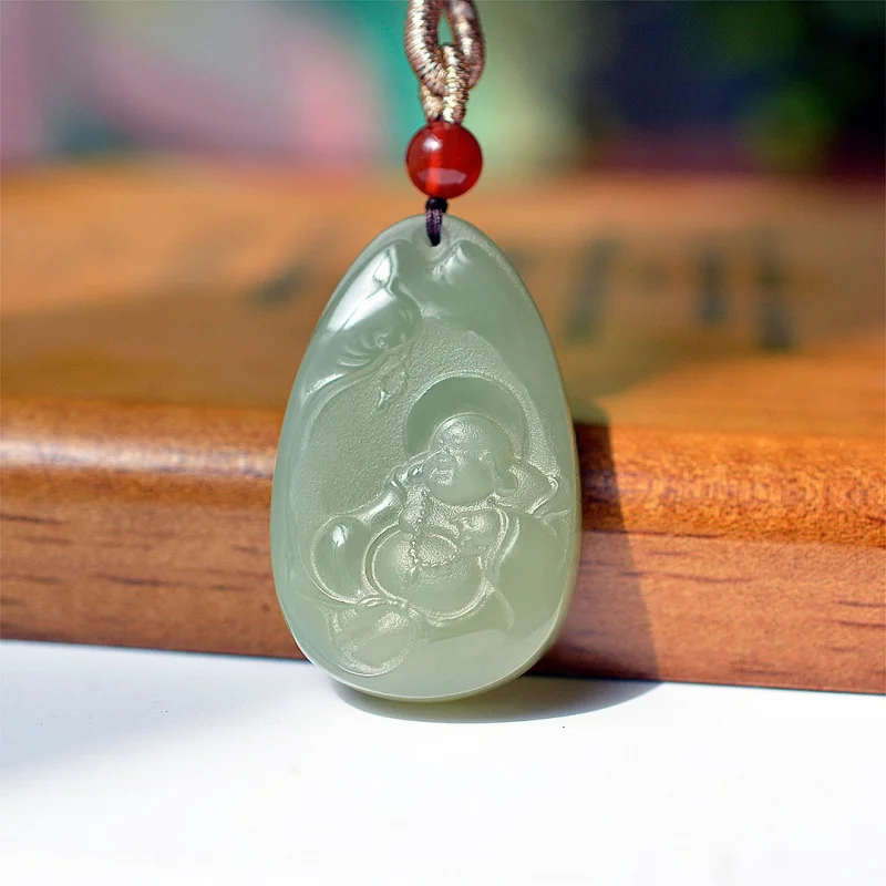 Exquisite Hetian Jade Qinghai Material Maitreya Buddha Pendant, Ethnic Style, Fashionable and Versatile
Exquisite Hetian Jade Qinghai Material Maitreya Buddha Pendant, Ethnic Style, Fashionable and Versatile