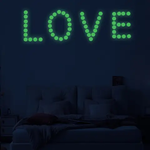 Luminous Round Dot Wall Stickers Kids Room Background Decoration Self-adhesive Decals Bedroom Home Decor Glow In The Dark Mural