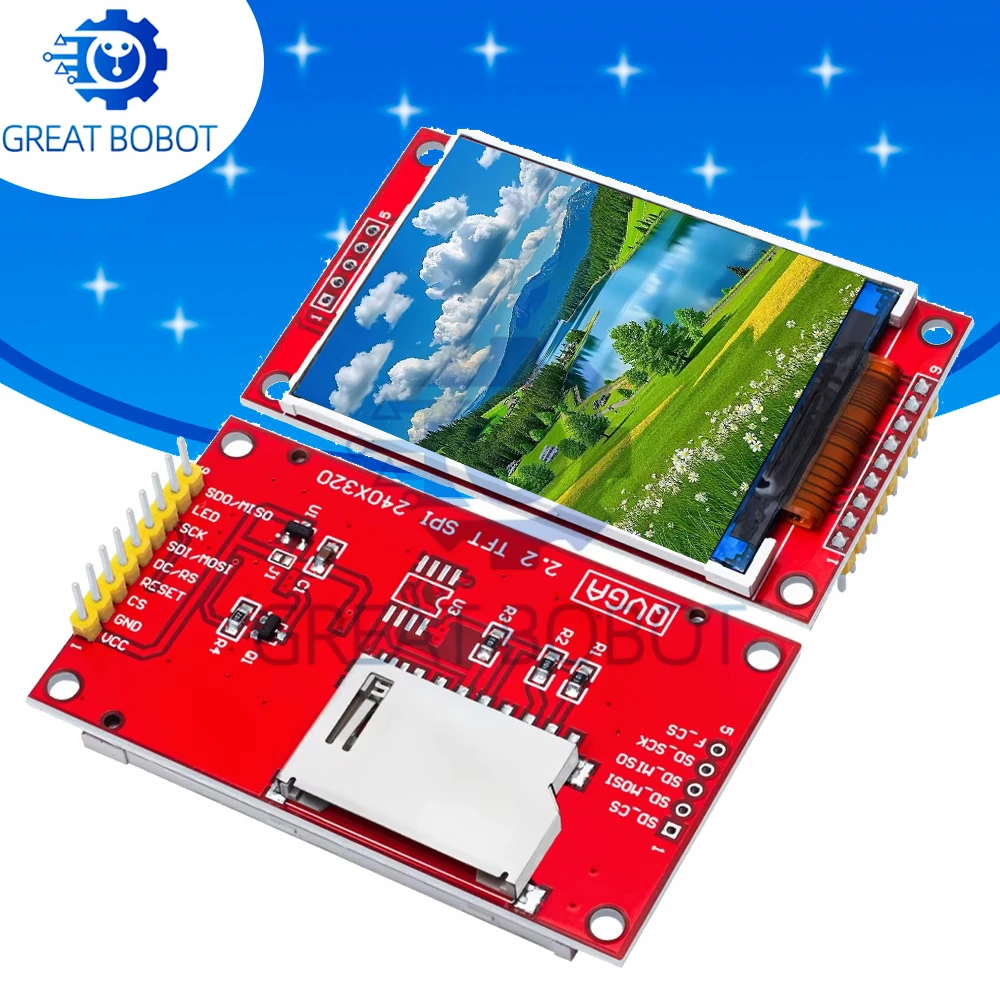 BS Smart Electronics 2.2 Inch 240*320 Dots SPI TFT LCD Serial Port Module Display ILI9341 5V/3.3V 2.2'' 240x320 for Arduino Diy
BS Smart Electronics 2.2 Inch 240*320 Dots SPI TFT LCD Serial Port Module Display ILI9341 5V/3.3V 2.2'' 240x320 for Arduino Diy
