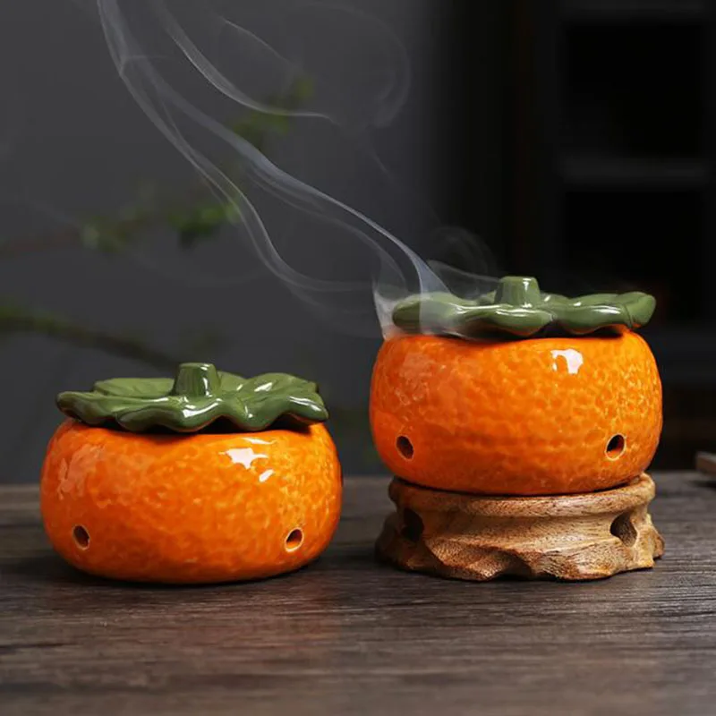 Porcelain Orange Fruit Aroma Burner Sandalwood Coil Incense Holder Smoking Backflow Fragrance Censer Home Decor
Porcelain Orange Fruit Aroma Burner Sandalwood Coil Incense Holder Smoking Backflow Fragrance Censer Home Decor