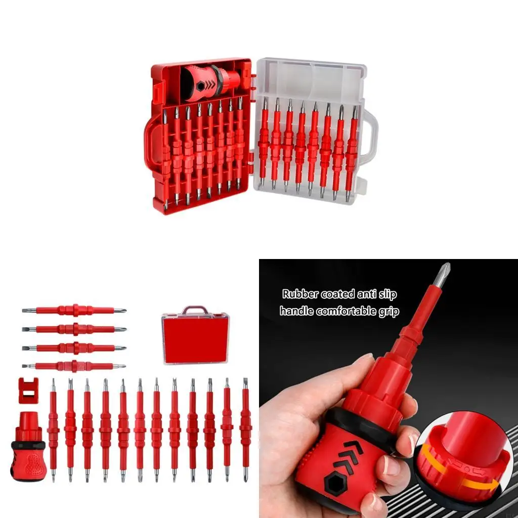 34 In 1 Rotating Ratchet Screwdriver Nonslip Grip Tool For Workshop Maintenance KXRE
34 In 1 Rotating Ratchet Screwdriver Nonslip Grip Tool For Workshop Maintenance KXRE
