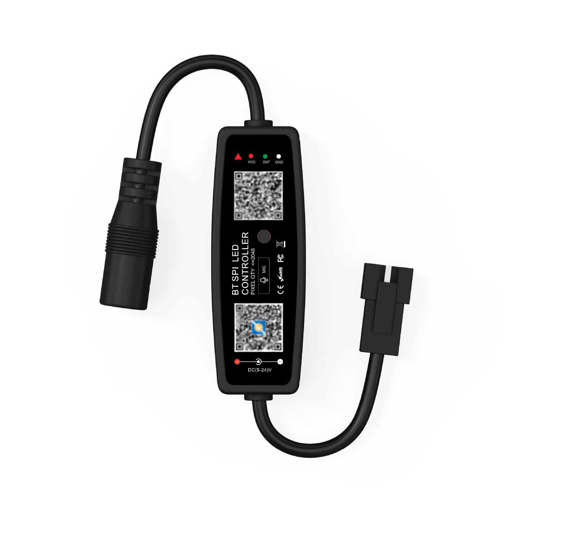 WS2811 WS2812B Bluetooth LED Pixels Strip Controller for Dream Color Tape Lights BT APP Music Control 12-24V Controller
WS2811 WS2812B Bluetooth LED Pixels Strip Controller for Dream Color Tape Lights BT APP Music Control 12-24V Controller