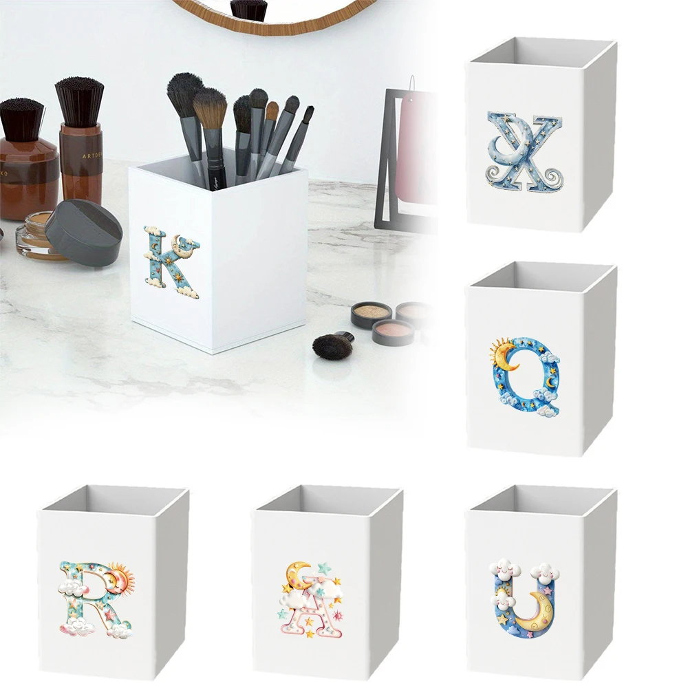 Makeup Brush Cylinder Desktop Office Pen Holder Calligraphy Brush Storage Box Iridescent Cloud Initial Name 26 Letters Pattern
Makeup Brush Cylinder Desktop Office Pen Holder Calligraphy Brush Storage Box Iridescent Cloud Initial Name 26 Letters Pattern