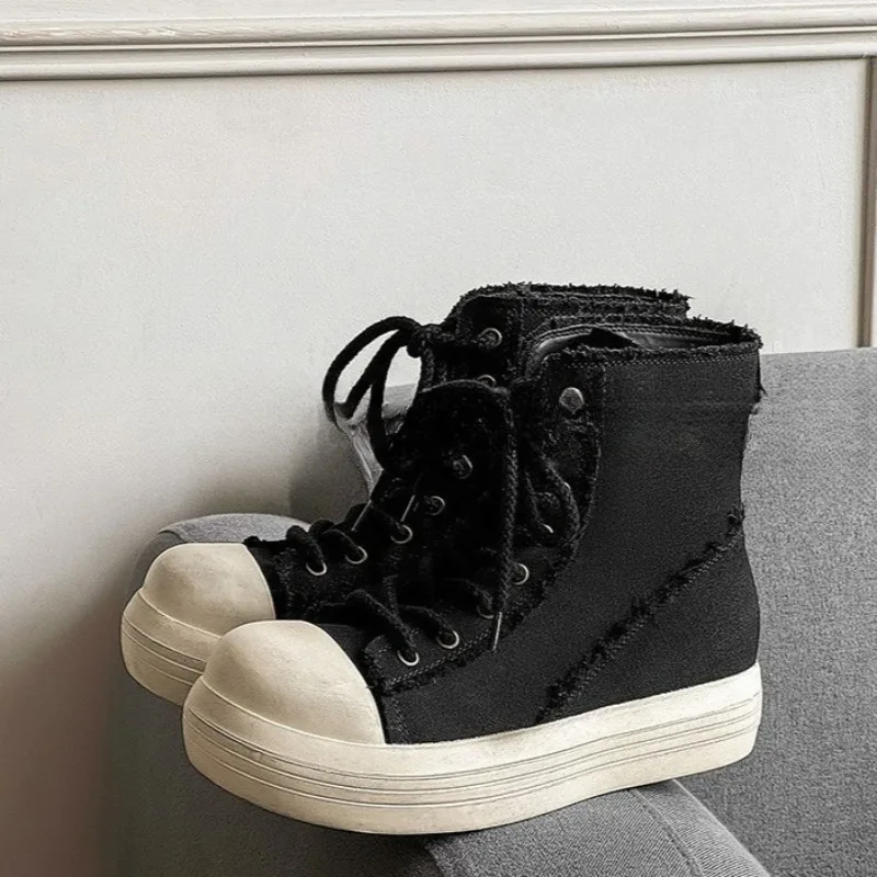 New Women Shoes Fashion Retro Canvas Platform Boots for Woman Exquisite Round Head High Top Sneaker Designer Shoes Zapatos Mujer
New Women Shoes Fashion Retro Canvas Platform Boots for Woman Exquisite Round Head High Top Sneaker Designer Shoes Zapatos Mujer