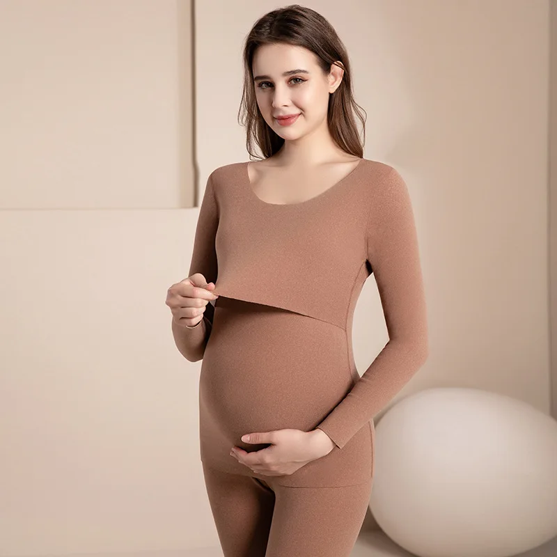 Fattening and increasing pregnant women's suit, warm underwear, baby feeding, thin velvet, postpartum lactation
Fattening and increasing pregnant women's suit, warm underwear, baby feeding, thin velvet, postpartum lactation