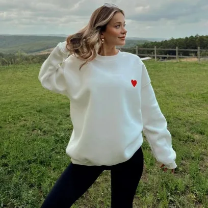 Casual Long Sleeve Women Hoodies Autumn Winter Sweatshirts Love Pattern Female Loose O Neck Pullover Tops Oversize Streetwear
Casual Long Sleeve Women Hoodies Autumn Winter Sweatshirts Love Pattern Female Loose O Neck Pullover Tops Oversize Streetwear