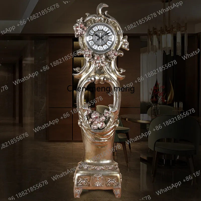 European antique rose retro seat clock ornament resin pendulum living room corridor floor clock
European antique rose retro seat clock ornament resin pendulum living room corridor floor clock