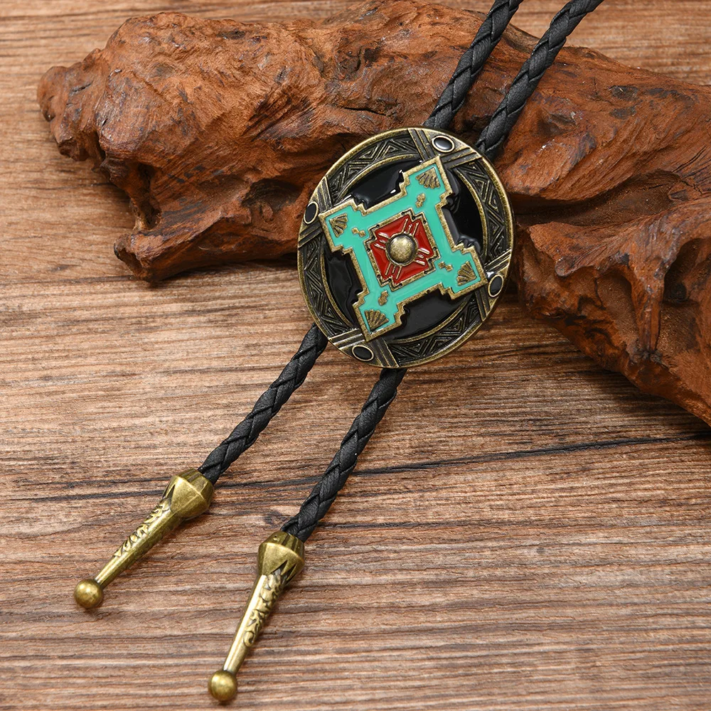New Fashionable Men's Artificial Leather Alloy Indian Totem Collar Rope, Polo Tie
New Fashionable Men's Artificial Leather Alloy Indian Totem Collar Rope, Polo Tie