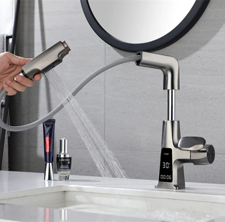 Spray Pull Basin Faucet - Digital Display New 
Spray Pull Basin Faucet - Digital Display New