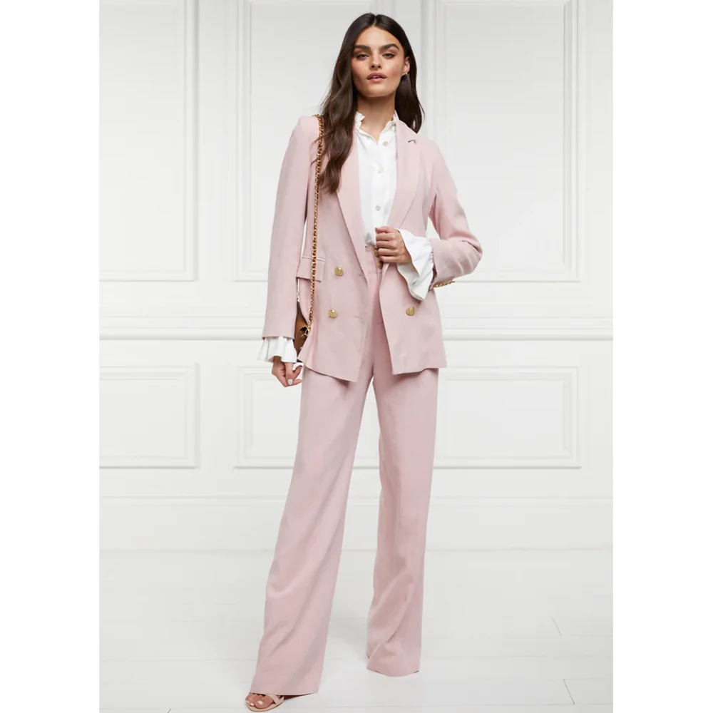 Light Pink Double Breasted Women Pants Suit 2 Pieces Blazer Trousers Custom Made Set Formal Evening Party Dress
Light Pink Double Breasted Women Pants Suit 2 Pieces Blazer Trousers Custom Made Set Formal Evening Party Dress