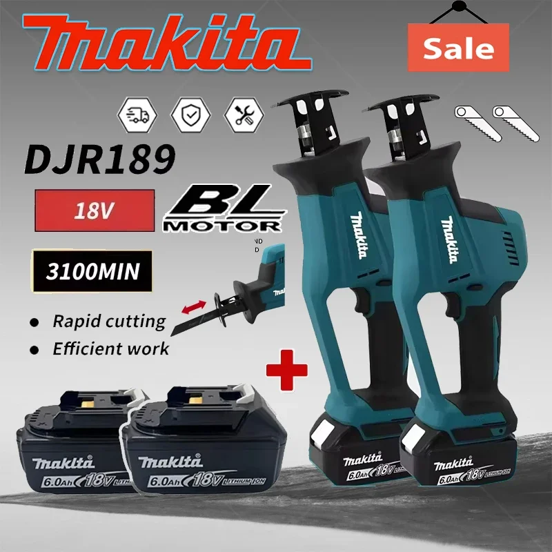 Makita DJR189 Electric Reciprocating Saw 18V Cordless Brushless Rechargeable Wood Metal Cutting Saw Portable Saw Power Tool
Makita DJR189 Electric Reciprocating Saw 18V Cordless Brushless Rechargeable Wood Metal Cutting Saw Portable Saw Power Tool