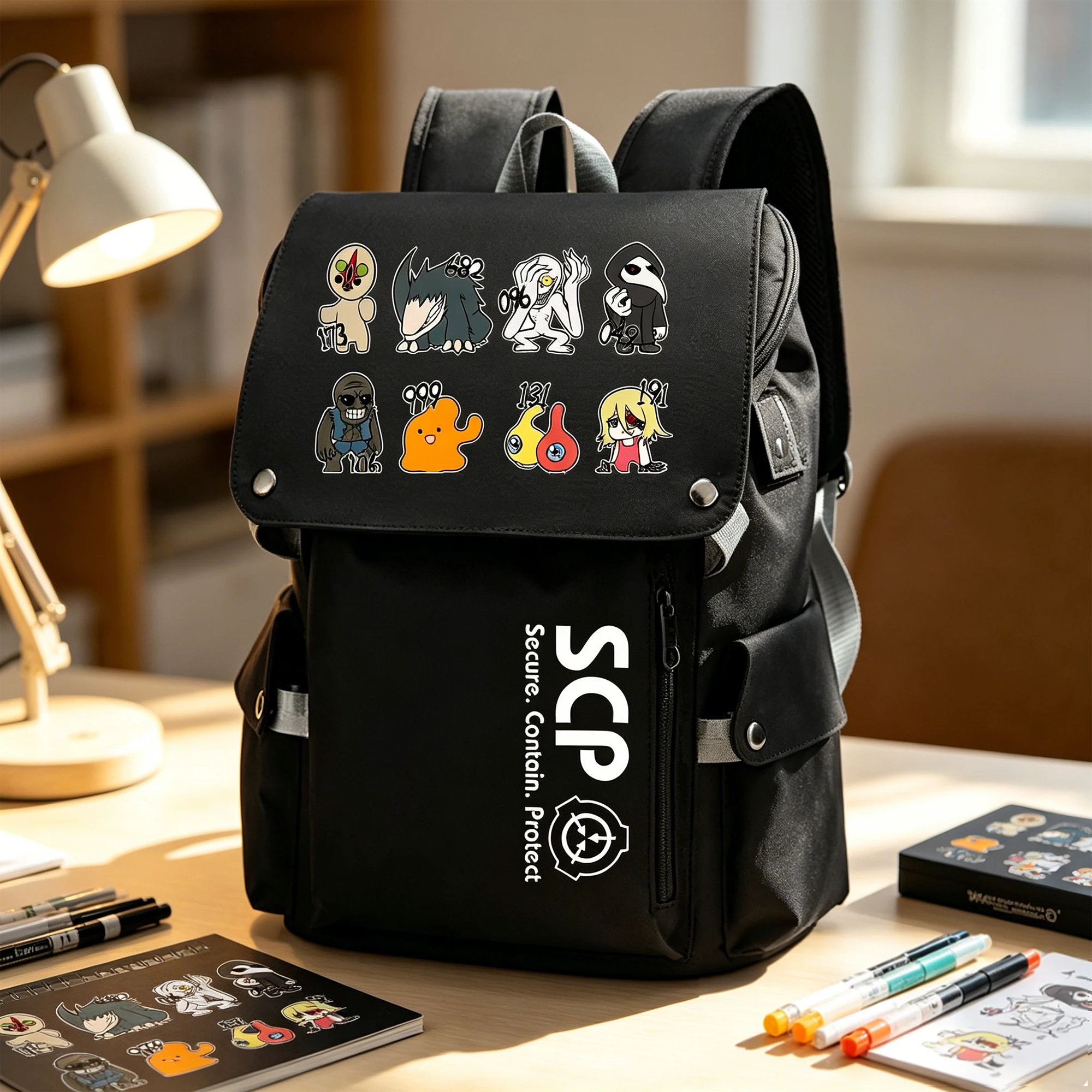 SCP Foundation Large Travel Backpack Cartoon Teenagers Schoolbags Boys Bookbag Oxford USB Charging Port Students Laptop Bagpack
SCP Foundation Large Travel Backpack Cartoon Teenagers Schoolbags Boys Bookbag Oxford USB Charging Port Students Laptop Bagpack