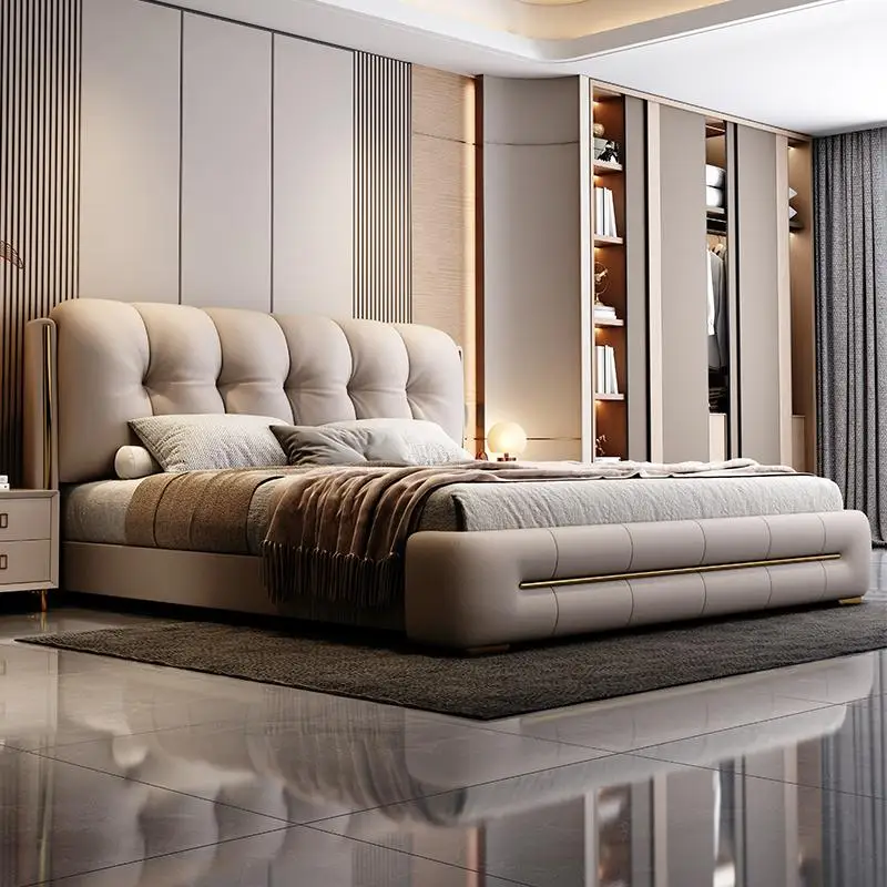 Extendable Confortable Bed Aesthetics Modern Create Wedding Fashionable Bed Apartment Design Nordic Muebles Bedroom Furniture
Extendable Confortable Bed Aesthetics Modern Create Wedding Fashionable Bed Apartment Design Nordic Muebles Bedroom Furniture