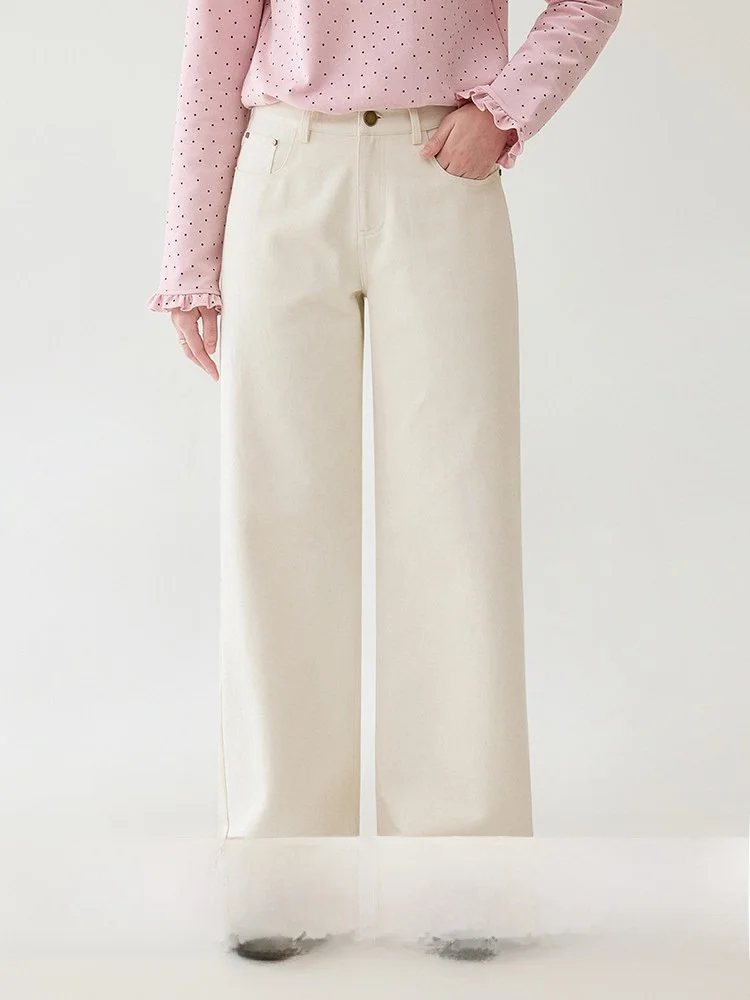 High Waist Straight Leg Cotton Casual Pants Women's Spring New Style Pure Color Washed Cotton Wide Leg Long Trousers
High Waist Straight Leg Cotton Casual Pants Women's Spring New Style Pure Color Washed Cotton Wide Leg Long Trousers
