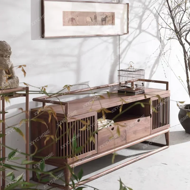 Y Black Walnut Solid Wood TV Cabinet Living Room Home Light Luxury Modern Song Dynasty Aesthetic Side Cabinet
Y Black Walnut Solid Wood TV Cabinet Living Room Home Light Luxury Modern Song Dynasty Aesthetic Side Cabinet