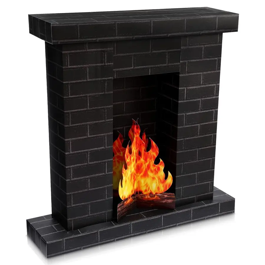 Set Christmas Corrugated Fireplace 35.5 x 29 x 8 Inch Cardboard Fireplace with 3D Fire Flame Prop 3D Life Size Cardboard Cutout
Set Christmas Corrugated Fireplace 35.5 x 29 x 8 Inch Cardboard Fireplace with 3D Fire Flame Prop 3D Life Size Cardboard Cutout