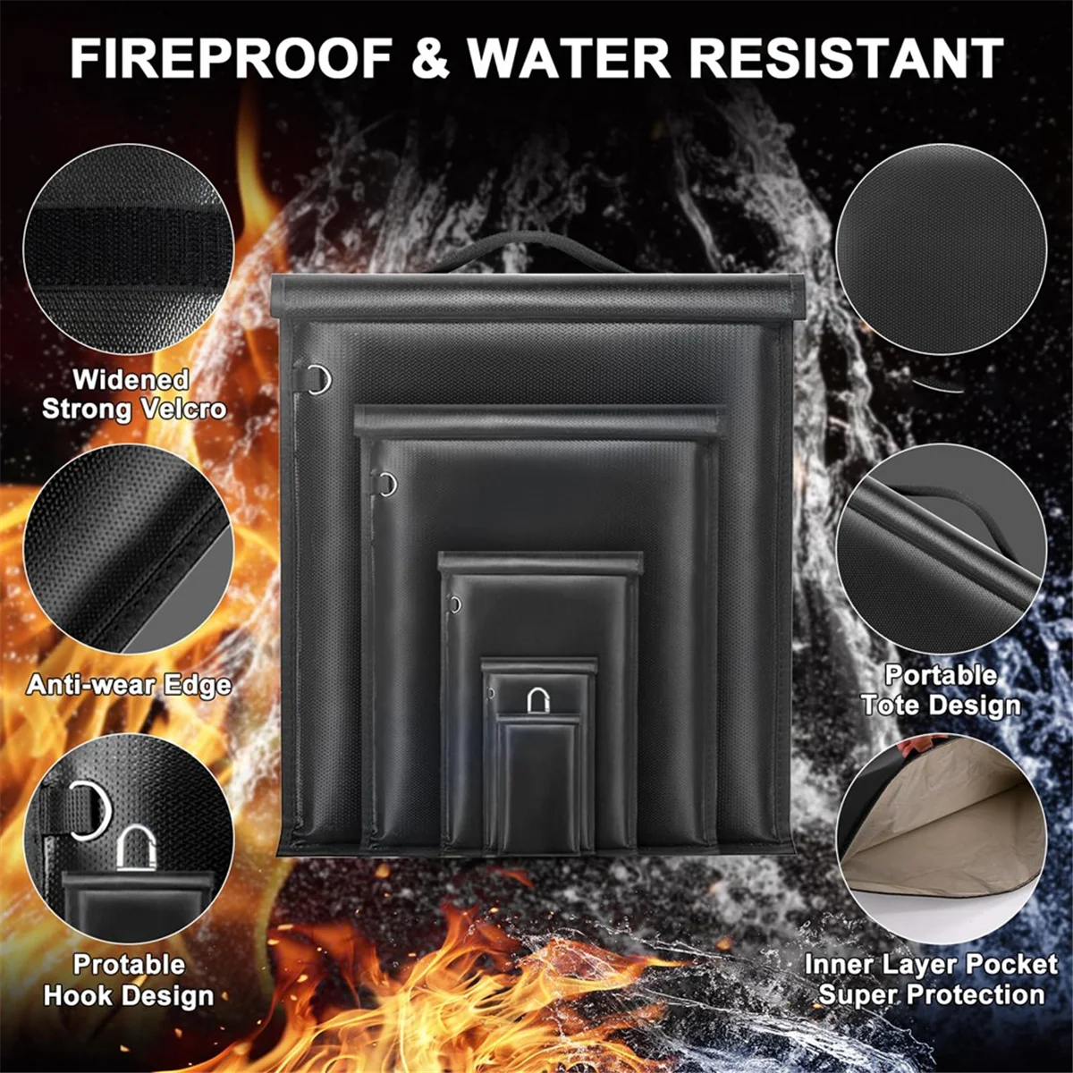 ELBA_5pack Anti-Tracking Waterproof & Fireproof Bag with Handle 
ELBA_5pack Anti-Tracking Waterproof & Fireproof Bag with Handle