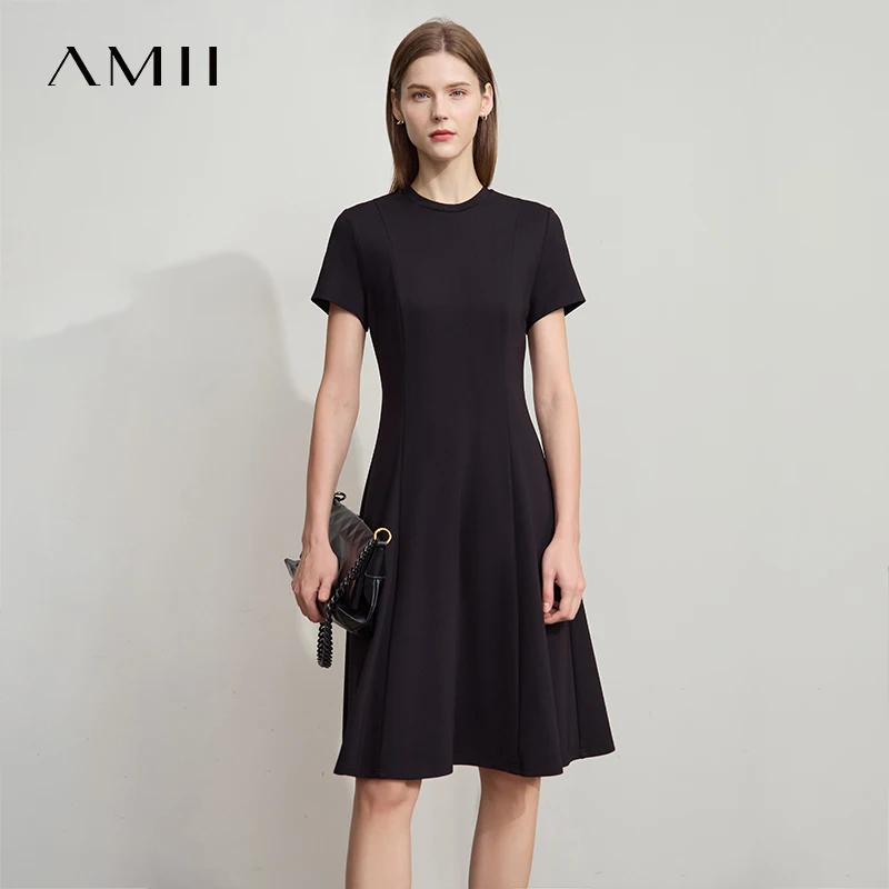 AMII Casual Dress 2025 Summer Waist Slim O Neck Versatile A Line Offlice Basics Stretch Women Solid Color Knit Dresses 12522104
AMII Casual Dress 2025 Summer Waist Slim O Neck Versatile A Line Offlice Basics Stretch Women Solid Color Knit Dresses 12522104
