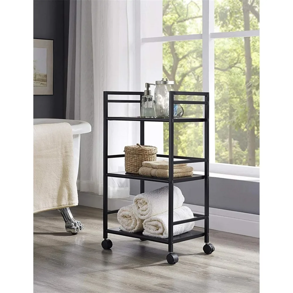 3-Tier Rolling Utility Cart with Wheels, Storage and Organizer for Kitchen, Office, and Balcony
3-Tier Rolling Utility Cart with Wheels, Storage and Organizer for Kitchen, Office, and Balcony