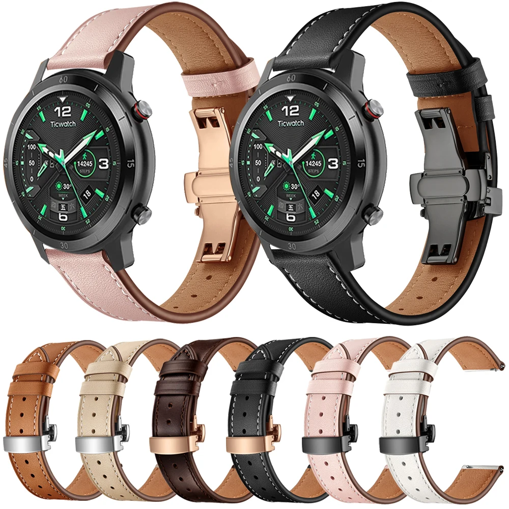 Кожаный ремешок для TicWatch Pro 2021/Pro3/GTX, браслет для TicWatch E3 GTH, ремешок с застежкой-бабочкой, аксессуары для часов
Кожаный ремешок для TicWatch Pro 2021/Pro3/GTX, браслет для TicWatch E3 GTH, ремешок с застежкой-бабочкой, аксессуары для часов