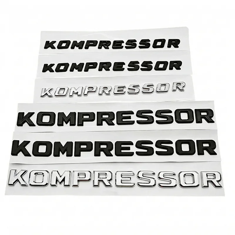 3D KOMPRESSOR Emblem Badge Letters For Benz W203 W204 W211 W210 C SLK Class ABS Glossy Black Chrome Trunk Logo Decal Accessories
3D KOMPRESSOR Emblem Badge Letters For Benz W203 W204 W211 W210 C SLK Class ABS Glossy Black Chrome Trunk Logo Decal Accessories
