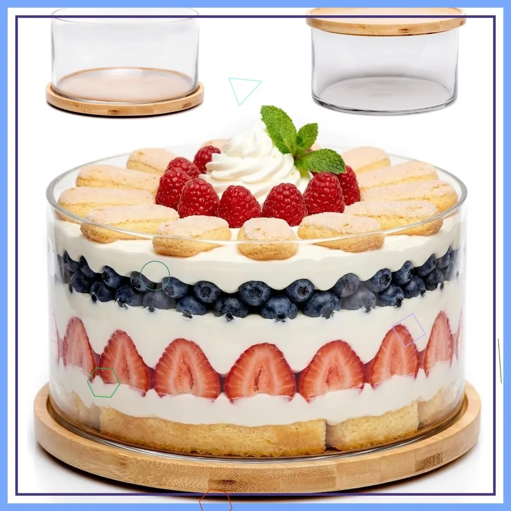 10-Inch Clear Glass Salad Bowl with Bamboo Lid - Hand Blown, Airtight for Salads, Desserts, Fruit - XXL Extra Large
10-Inch Clear Glass Salad Bowl with Bamboo Lid - Hand Blown, Airtight for Salads, Desserts, Fruit - XXL Extra Large