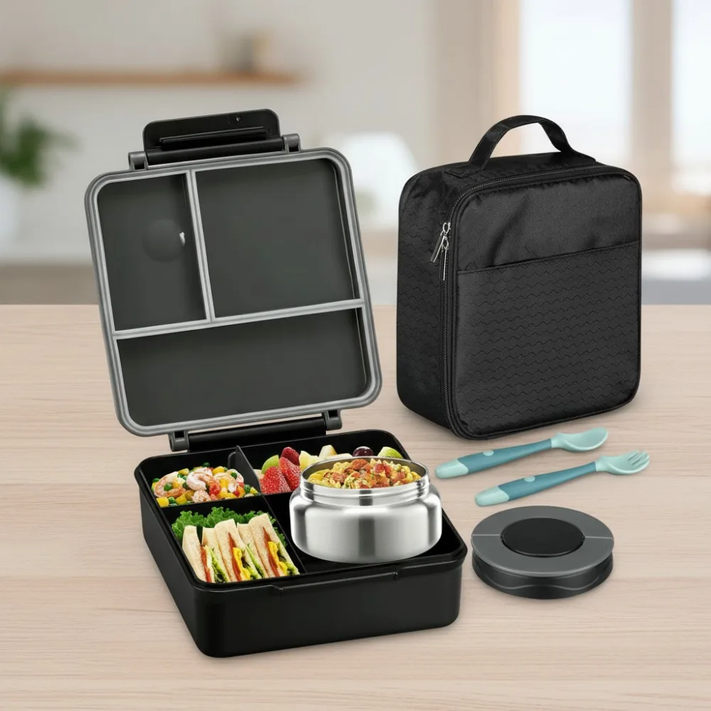 Детский ланч-бокс Bento с термоном для супа и сумкой на 8 унций, герметичный изолированный контейнер для еды с 4 отделениями для школы
Детский ланч-бокс Bento с термоном для супа и сумкой на 8 унций, герметичный изолированный контейнер для еды с 4 отделениями для школы