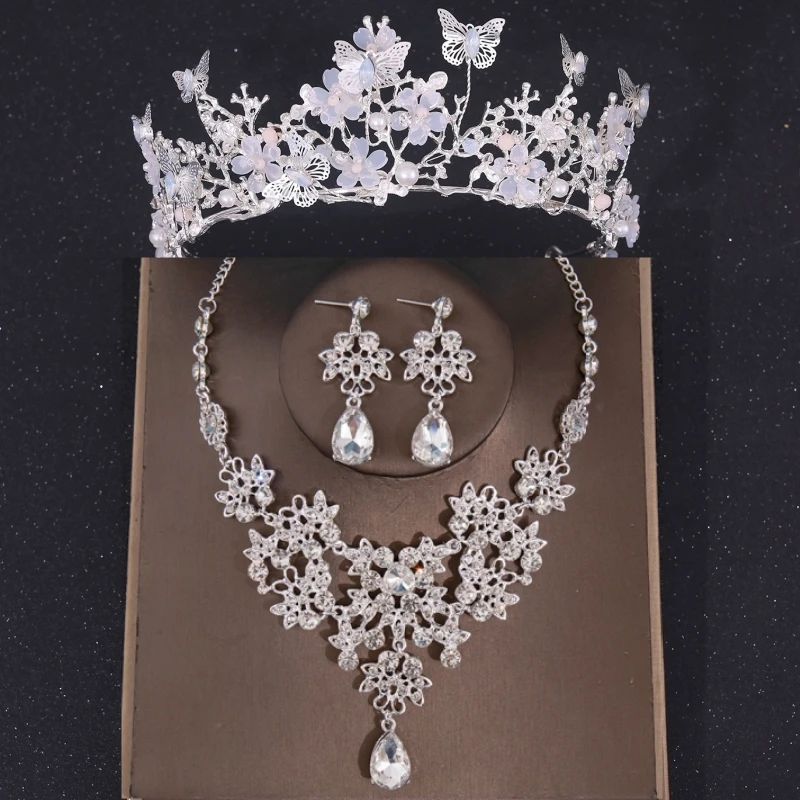 3Pcs Crystal Crown Necklace Earring Set Rhinestone Bridal Jewelry Set Women Bridal Wedding Hair Accessories Jewelry Crown Tiara
3Pcs Crystal Crown Necklace Earring Set Rhinestone Bridal Jewelry Set Women Bridal Wedding Hair Accessories Jewelry Crown Tiara