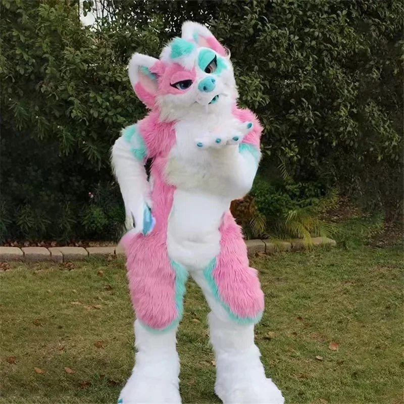 Cos Pink Long Fur Furry Fox Wolf Husky Dog Mascot costume Advertising ceremony Fancy Dress Party Animal carnival perform props
Cos Pink Long Fur Furry Fox Wolf Husky Dog Mascot costume Advertising ceremony Fancy Dress Party Animal carnival perform props