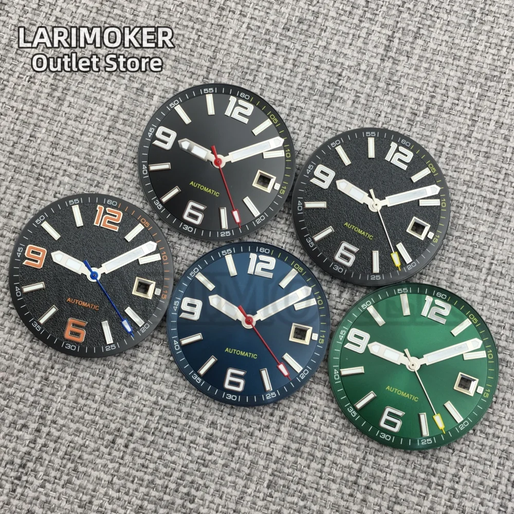 LARIMOKER Sterile Date 31.5MM Watch Dial Hands Green luminous Fit DG2813 Miyota8215 Movement Watch Accessories 
LARIMOKER Sterile Date 31.5MM Watch Dial Hands Green luminous Fit DG2813 Miyota8215 Movement Watch Accessories