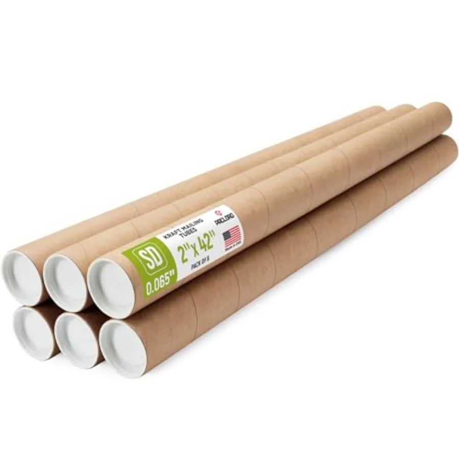 2" x 42" Reinforced Kraft Paper Mailing Tube, Tubes with Caps Secure USPS Approved Cardboard Poster Mailer for Shipping and Sto
2" x 42" Reinforced Kraft Paper Mailing Tube, Tubes with Caps Secure USPS Approved Cardboard Poster Mailer for Shipping and Sto