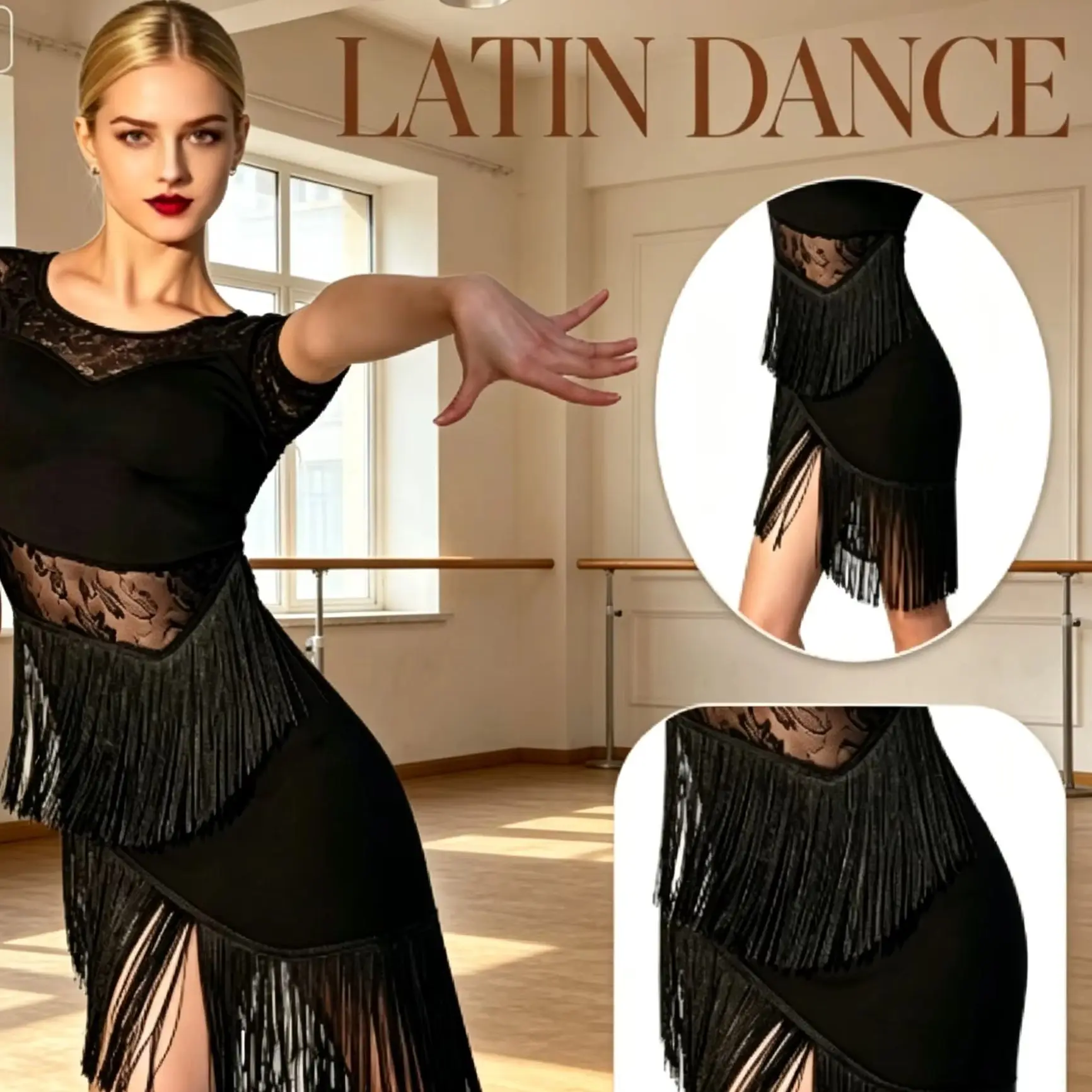 Women's Spring Latin Dance Skirt,Sexy Fringe Dress for Adults, Perfect for Professional Competition, Performance&Daily Practice
Women's Spring Latin Dance Skirt,Sexy Fringe Dress for Adults, Perfect for Professional Competition, Performance&Daily Practice