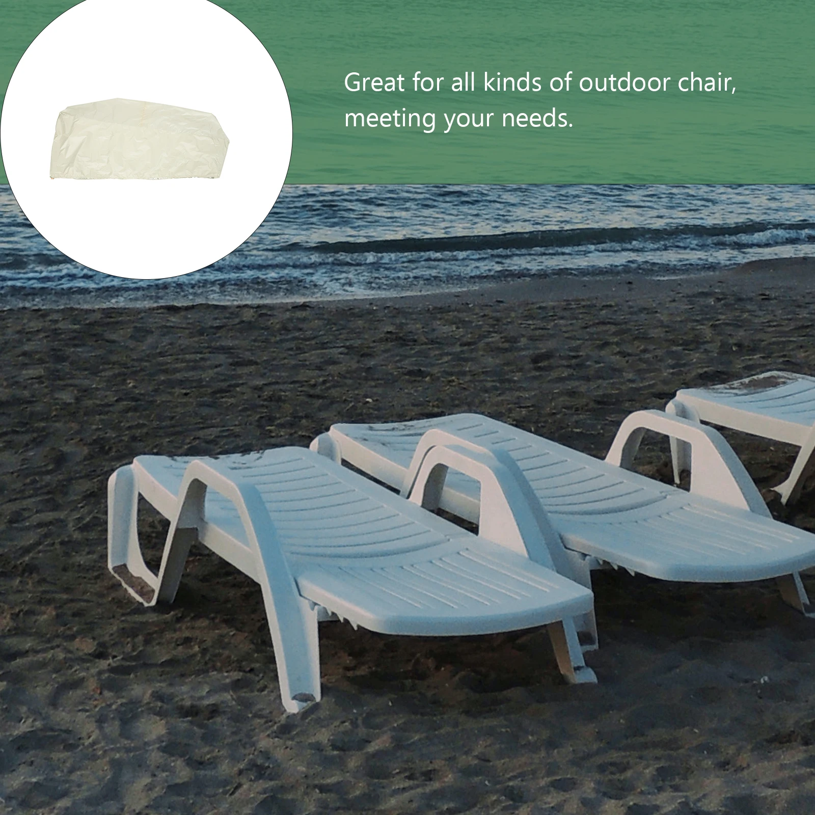 1pc Waterproof Dustproof Cover For Outdoor Chair Portable Tear Resistant Garden Furniture Protector Deck Chair Cover
1pc Waterproof Dustproof Cover For Outdoor Chair Portable Tear Resistant Garden Furniture Protector Deck Chair Cover